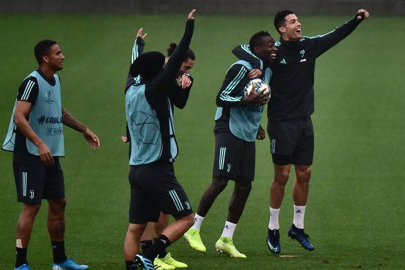Juventus training in Turin. AFP