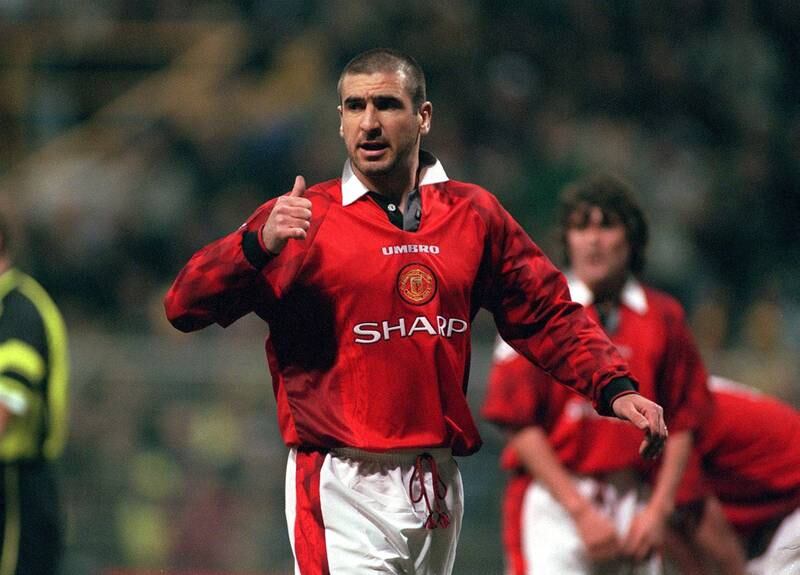 GERMANY - APRIL 09:  FUSSBALL: CHAMPIONS LEAGUE/DORTMUND - MANCHESTER UNITED 1:0 am 9.4.97, Eric CANTONA  (Photo by Bongarts/Getty Images)