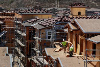 FILE PHOTO - Development and construction continues on a large scale housing project of over 600 homes in Oceanside, California, U.S., June 25, 2018.        REUTERS/Mike Blake/File Photo   GLOBAL BUSINESS WEEK AHEAD