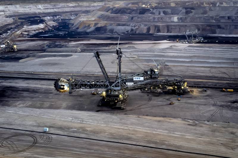 A bucket wheel excavator mining coal at an open-cast mine in Luetzerath, Germany. AP Photo