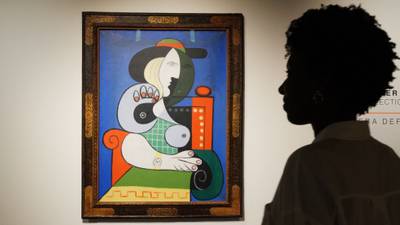 Pablo Picasso’s painting Femme á la montre will be auctioned in November in Sotheby's New York and is expected to fetch $120 million. Photo: AFP