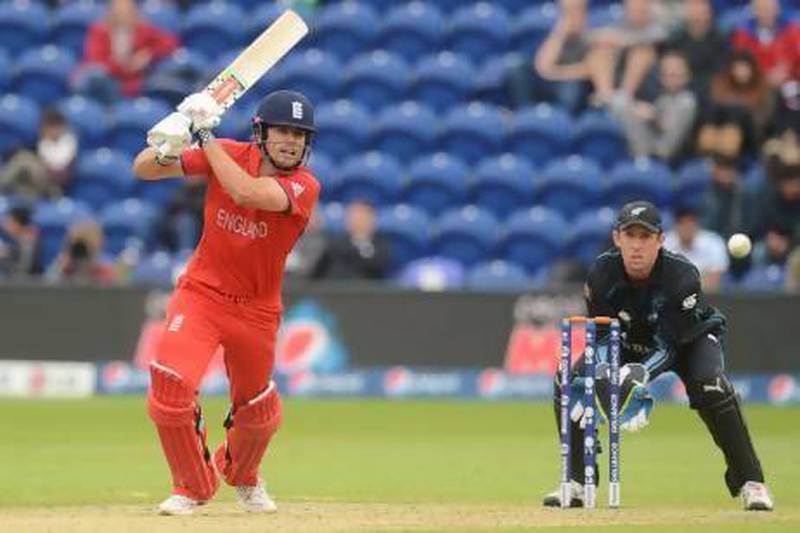 Alastair Cook hit two sixes for the first time in his career of 70 one-day games at a time when England needed to score fast. Philip Brown / Reuters