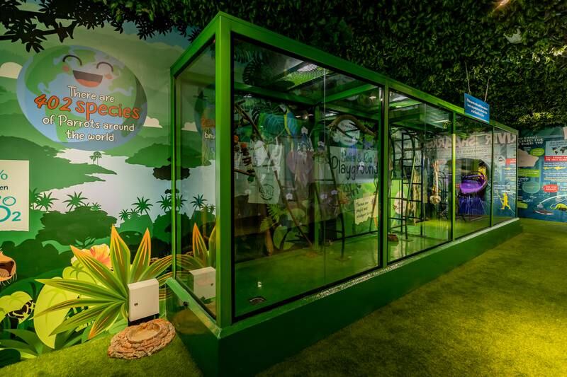 Children and adults can learn more about the animals who live in the Flooded Forest through interactive games in the zone.