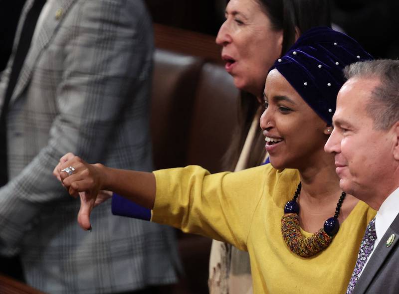 US Representative Ilhan Omar has been stripped of her committee assignments by a Republican-led House of Representatives. Getty / AFP