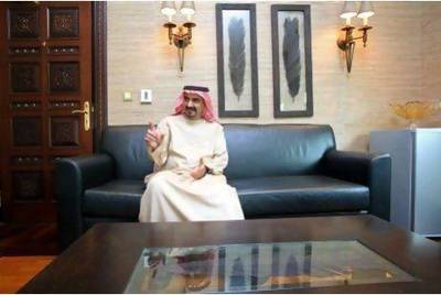 Ali Rashid Ahmed Lootah, chairman, Nakheel, speaking to a National reporter at his offices in Dubai. Randi Sokoloff for The National.
