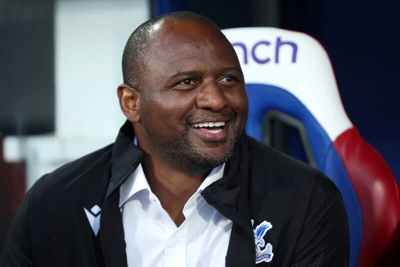 Palace manager Patrick Vieira enjoys the action. Getty