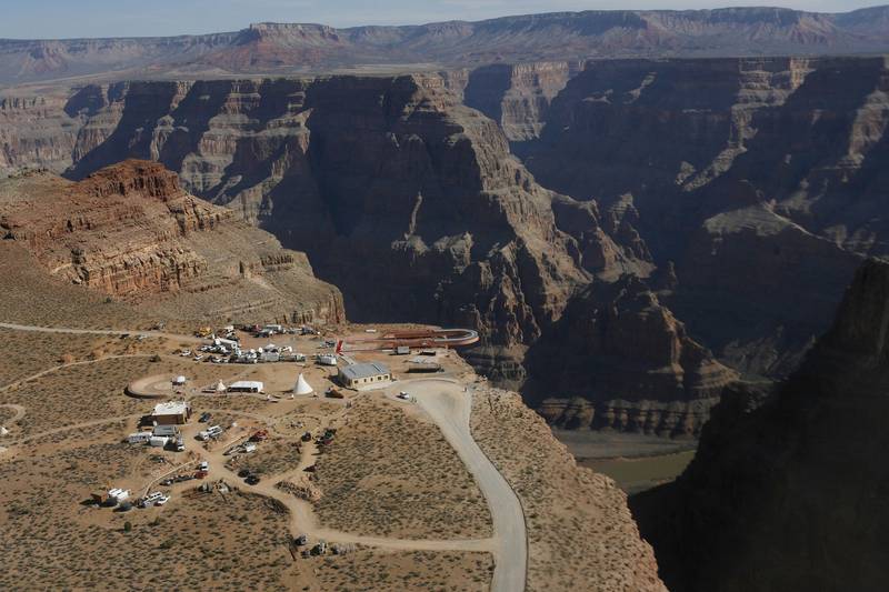 The Skywalk hangs over the Grand Canyon on the Hualapai Indian Reservation. AP