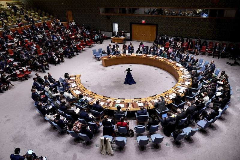 A UN Security Council meeting in May 2022 at UN headquarters in New York. AP Photo