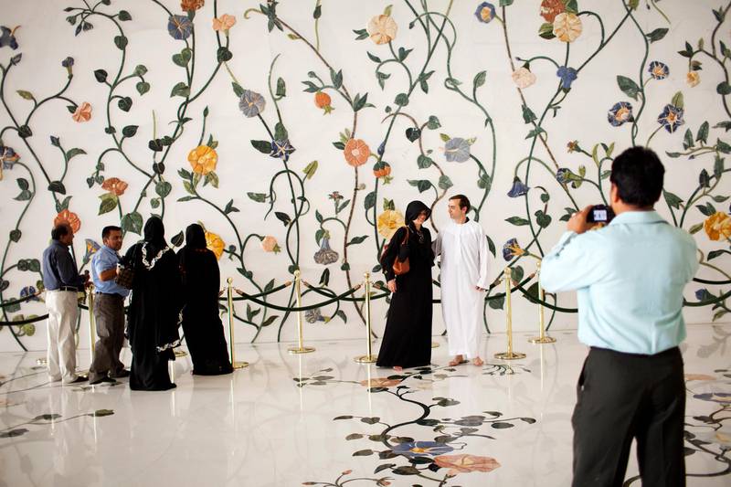 Abu Dhabi, United Arab Emirates, May 1, 2012:     Sheikh Zayed Grand Mosque in Abu Dhabi on May 1, 2012. Christopher Pike / The National