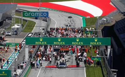 The Austrian Gran Prix grid before the race.