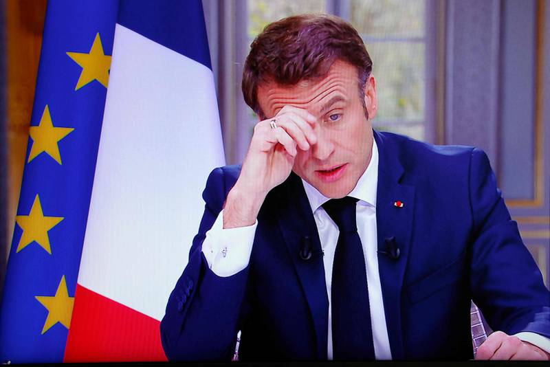 French President Emmanuel Macron broke his silence on the unrest with a TV interview on Wednesday. AFP 