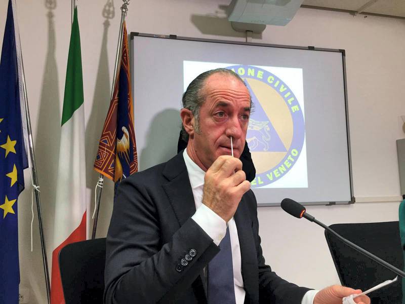 President of Italy’s Veneto region Luca Zaia announced 5,000 'do-it-yourself' kits will be trialled in 5 microbiology labs in the next two weeks. Facebook