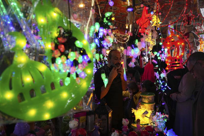Colourful decorations in Gaza. AP Photo