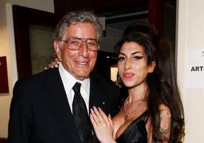 Tony Bennett and Amy Winehouse attend at the Royal Albert Hall, London, in July 2010. Getty Images