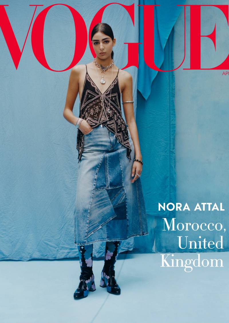 Nora Attal on the cover of the April 2020 issue of 'US Vogue'. Photo: Viva