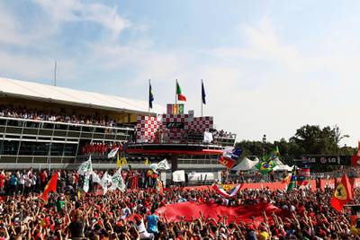 MONZA, ITALY - SEPTEMBER 12:  General view as the Tifosi invade the track following the Italian Formula One Grand Prix at the Autodromo Nazionale di Monza on September 12, 2010 in Monza, Italy.  (Photo by Paul Gilham/Getty Images)