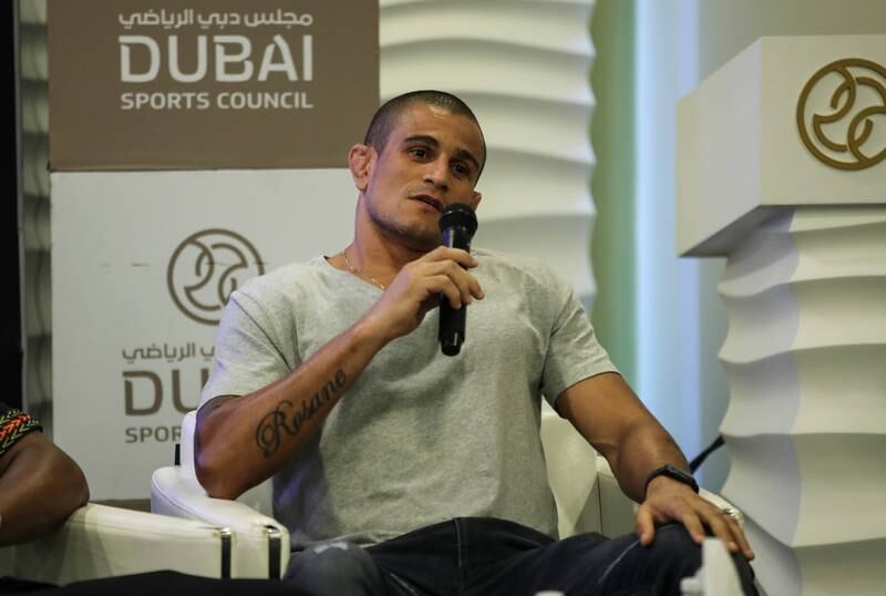 Brazilian Bruno Machado attends the press conference at Dubai Sports Council. EPA