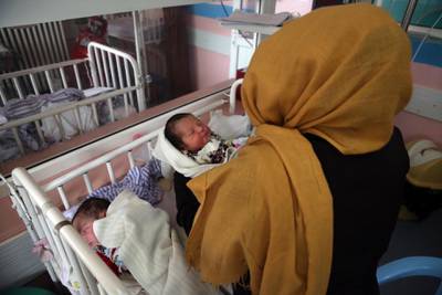 Newborn babies lie in their beds at the Ataturk Children's Hospital after they were rescued from a deadly attack on another maternity hospital, in Kabul, Afghanistan. AP Photo
