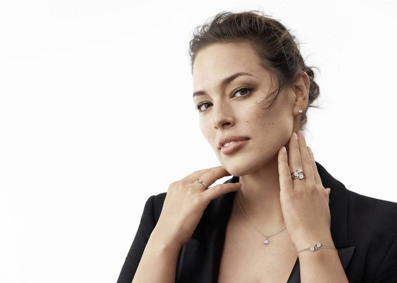 Ashley Graham is one of the faces of Pandora's Brilliance line, which only uses lab-grown diamonds. Photo: Pandora
