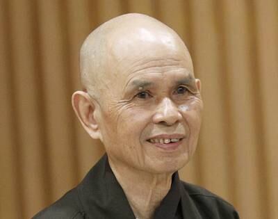 Vietnamese Zen Buddhist monk Thich Nhat Hanh, died aged 95 on January 22, 2022. EPA