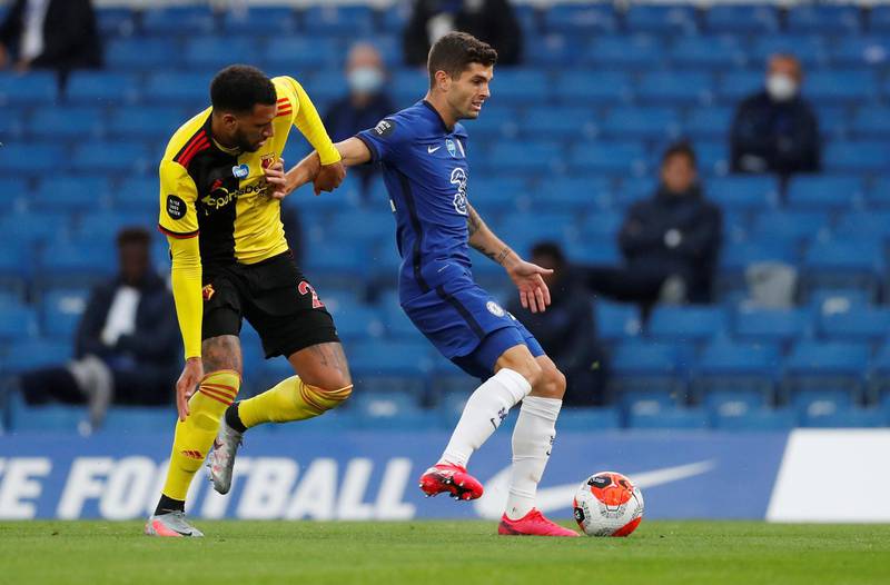 Christian Pulisic - 9: Won a penalty for a second match in a row and a delight to watch in full flow. The American is proving a quite excellent signing for Chelsea. Reuters