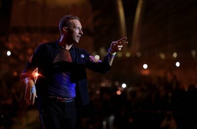 Chris Martin was at his best, traipsing around the stage and pulling electrifying poses as he swung his arms and pointed his fingers.