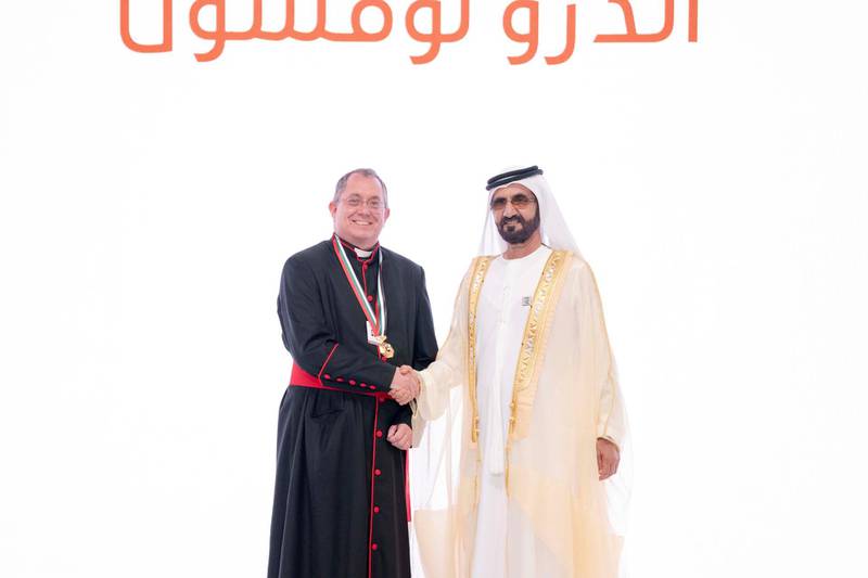 Reverend Canon Andrew Thompson MBE who released a book, called Celebrating Tolerance: Religious Diversity in the United Arab Emirates, in February which was timed to coincide with the start of the Year of Tolerance. Wam