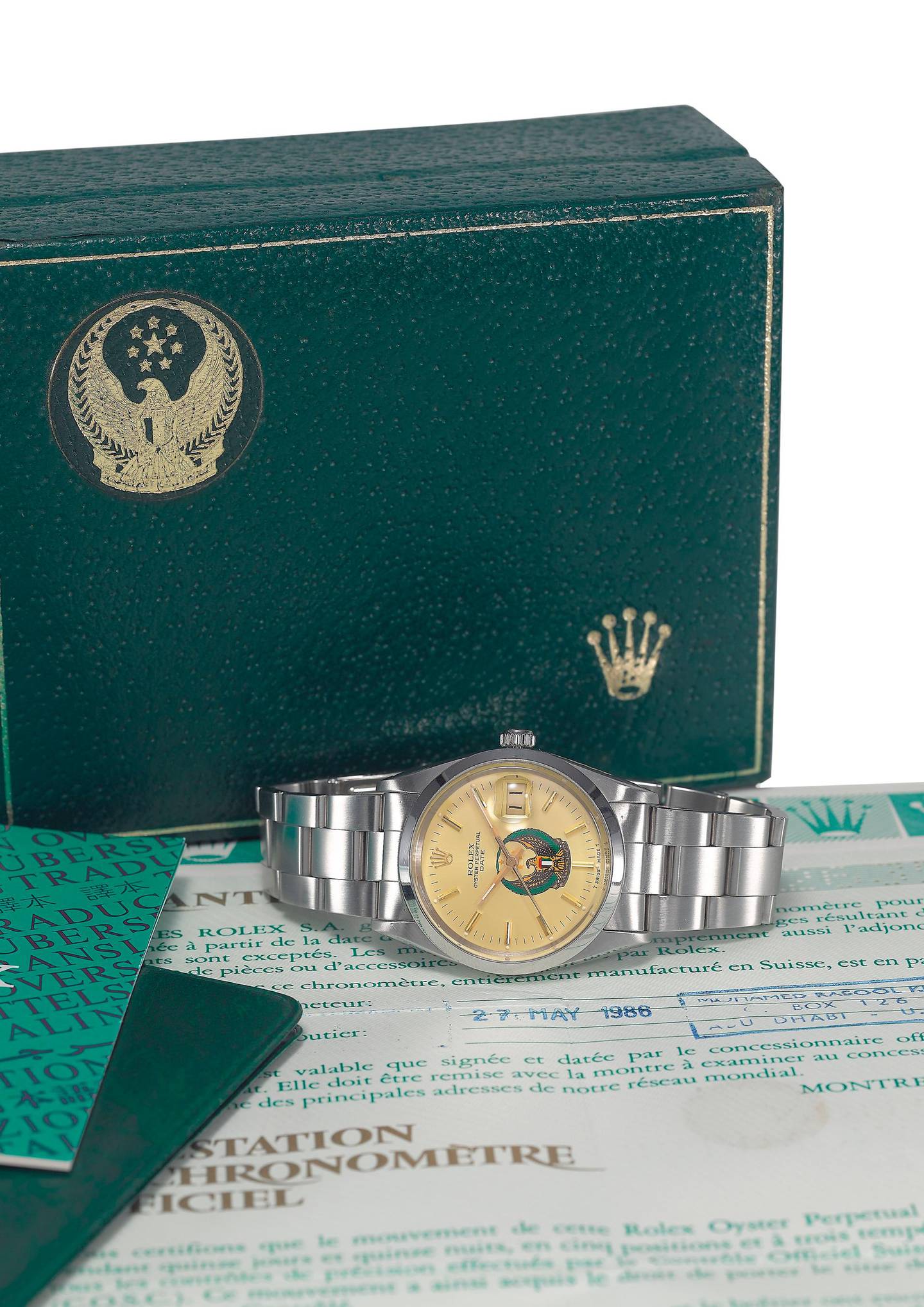 A Rolex Oyster reference made for the UAE armed forces circa 1985. Courtesy Christie's