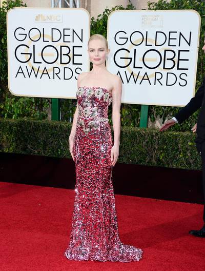 epa05096328 Kate Bosworth arrives for the 73rd Annual Golden Globe Awards at the Beverly Hilton Hotel in Beverly Hills, California, USA, 10 January 2016.  EPA/PAUL BUCK