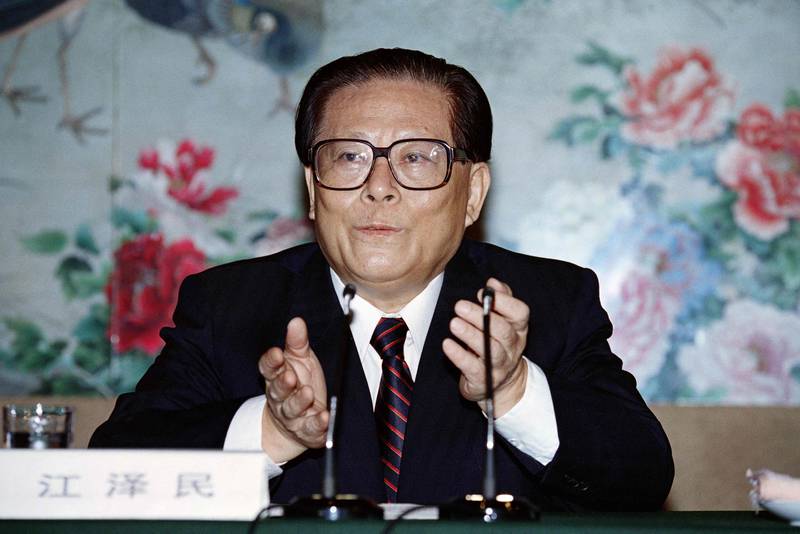 China's President Jiang Zemin before an official visit to Russia and Ukraine, September 2, 1994. AFP
