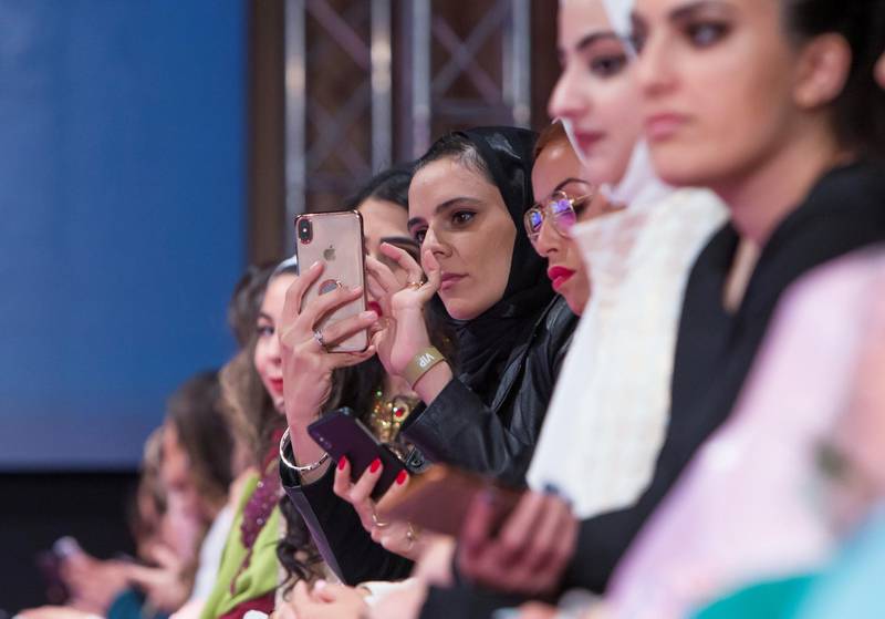 DUBAI, UNITED ARAB EMIRATES -Visitors at the second day of Dubai Modest Fashion Show at Emerald Palace Kempinski, Dubai.  Leslie Pableo for The National for Hafsa Lodi's story