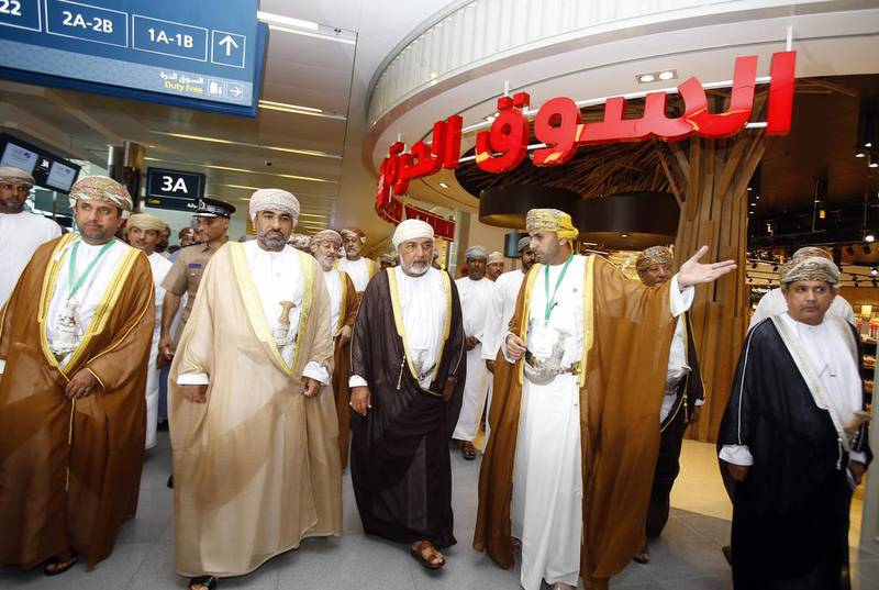 Omani officials attend the official opening ceremony of Salalah International Airport on November 11, 2015 following its expansion. Mohammed Mahjoub / AFP Photo