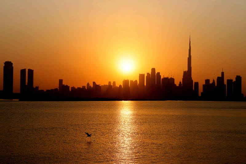 The Downtown Dubai skyline. The UAE has become a magnet for the world's wealthy, who are relocating to the country in record numbers, according to a new report. AFP