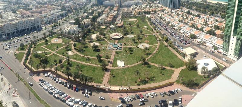 Provided photo - aerial view of Provided  Sheikha Fatima Park in the Khalidiya area of Abu Dhabi. Abu Dhabi Municpality will renovate the park. The renovation project costs Dh94 million, and covers an area of ??46,000 square metersCourtesy Abu Dhabi Municipality  *** Local Caption ***  IMG_1449.jpeg