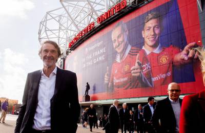 Sir Jim Ratcliffe visited Old Trafford last week to meet with Manchester Uited's owners ahead of submitting a bid to buy the club. PA
