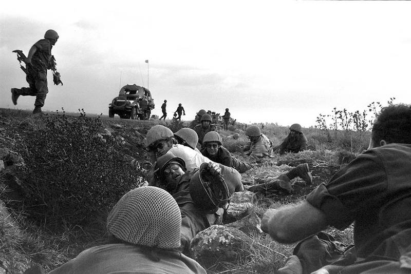 Israeli troops on the Golan Heights during the 1973 war.