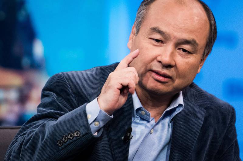 Masayoshi Son, chairman and chief executive officer of SoftBank Group Corp. speaks during an interview on The David Rubenstein Show in New York, U.S., on Tuesday, Sept. 19, 2017. Son��is taking another run at his dream to create a U.S. mobile phone heavyweight, but a revived deal would be scrutinized by many of the same officials who batted down his last attempt. Photographer: Mark Kauzlarich/Bloomberg