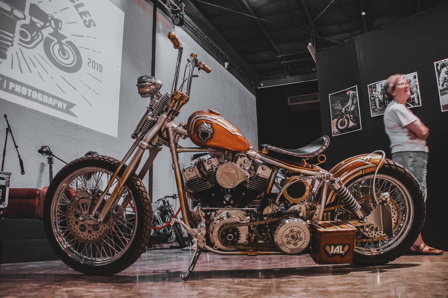 An award-winning Shovelhead built in Dubai by Lycan Customs pictured at last year’s event. Photo: Cafe Racers Middle East