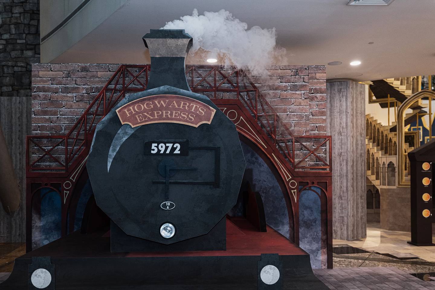 Check out a replica of the Hogwarts Express at the Harry Potter: Celebrate Hogwarts experience in Abu Dhabi this month. Photo: Abu Dhabi Mall