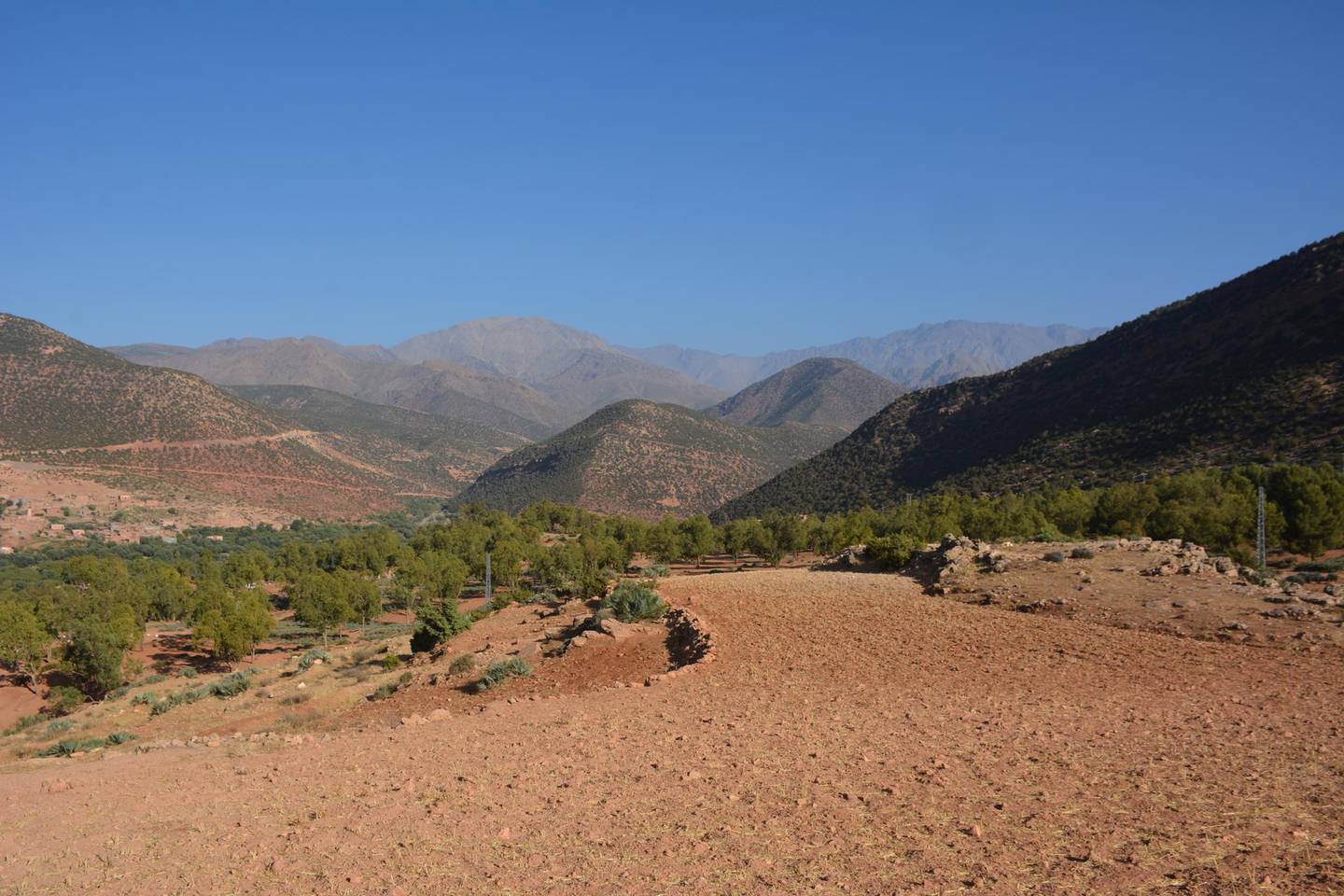 The countryside near Kasbah Tamadot in the Atlas Mountains. Rosemary Behan