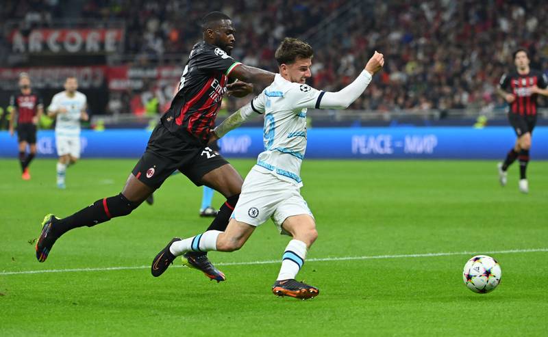 Fikayo Tomori 4: Gave away penalty and sent-off for pulling on Mount’s shoulder when Chelsea man was through in 17th minute.  Nightmare early end to night for former Chelsea defender that all but ended Milan hopes of a win. AFP