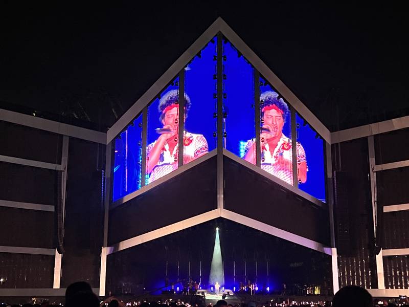 Bruno Mars played a joyful set at the Soundstorm festival in Riyadh, Saudi Arabia. Saeed Saeed / The National