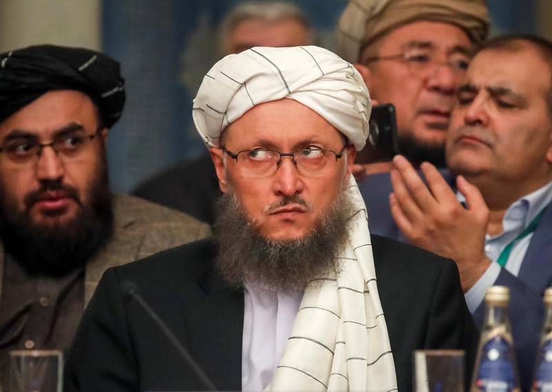 Deputy Head of Political Office of the Taliban Abdul Salam Hanafi attends a conference arranged by the Afghan diaspora in Moscow, Russia February 5, 2019. REUTERS/Maxim Shemetov