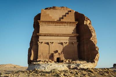 Hegra is known for its intricately inscribed Nabataean tombs. Photo: Discovery Channel