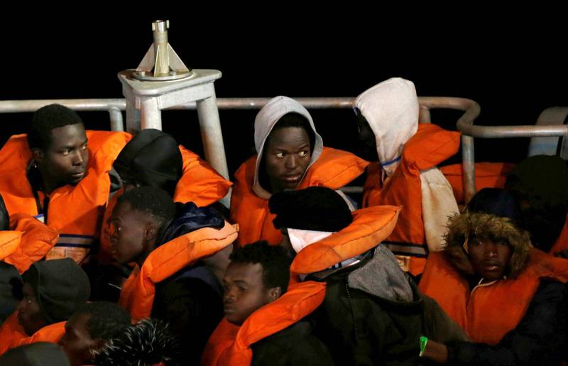 File photo: Rescued migrants arrive in Malta. Reuters