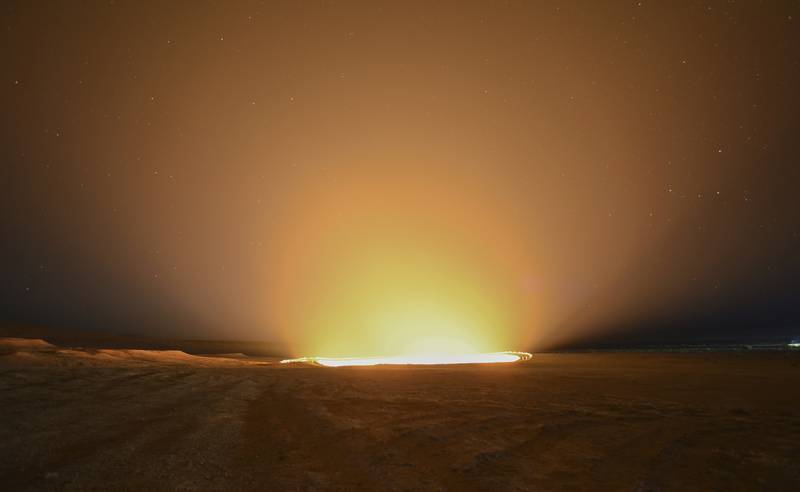 Nicknamed ‘the Gates of Hell’, the phenomenon in the Karakum desert is about 260 kilometres north of the capital, Ashgabat. AP