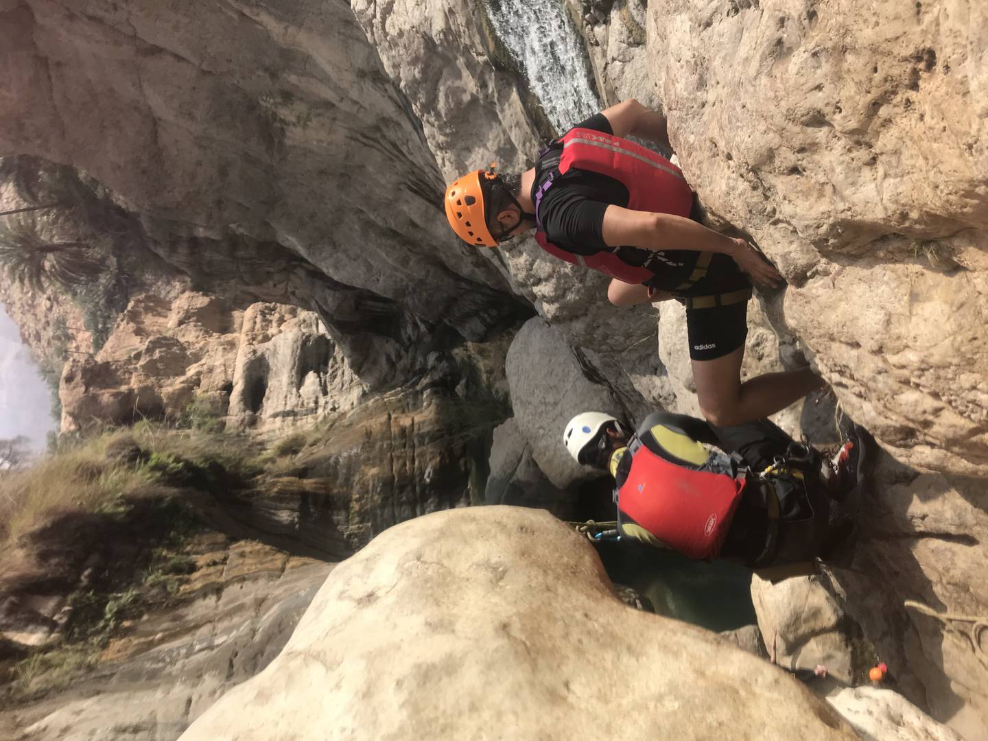 Adventuring in Wadi Shab involves climbing, swimming and scrambling. Photo: H Skirka