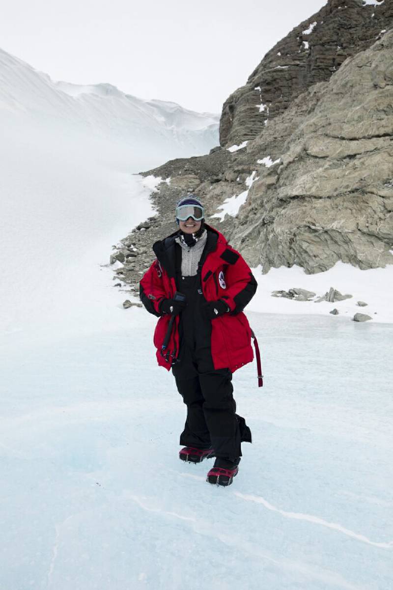 Ameera Al Marzooqi, 29, the first female Emirati to visit Union Glacier, which is sometimes called the heart of Antarctica. She has visited the continent twice.