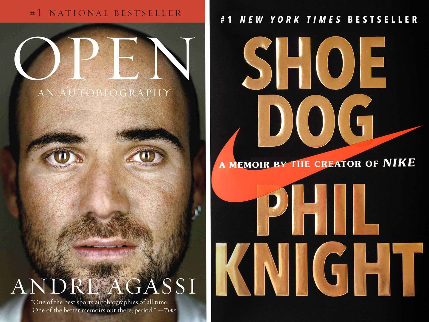 J R Moehringer ghostwrote Andre Agassi's Open and Nike co-founder Phil Knight's Shoe Dog autobiographies. Photo: Harper Collins / Simon & Schuster