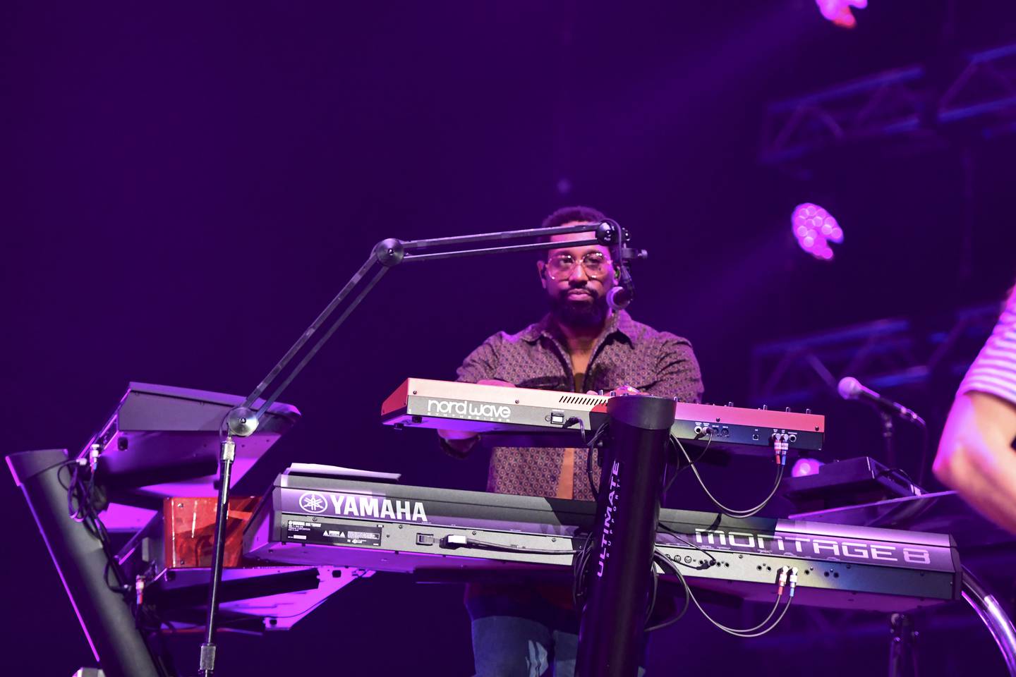PJ Morton, keyboardist of Maroon 5, performs at Etihad Arena, Yas Island. Khushnum Bhandari / The National